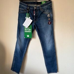 DSQUARED2 Denim Jeans with Colorful Patches